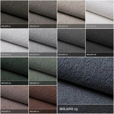 STOFFSHOP Polsterstoff Milano Bouclé Kuschelweich Möbelstoff Meterware Premium Teddystoff