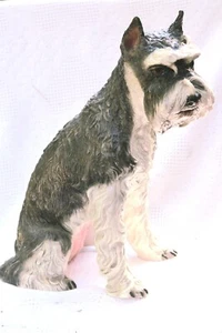 Vintage Townsends Ceramics Schnauzer Dog Statue Life Sized. Signed. - Picture 1 of 12