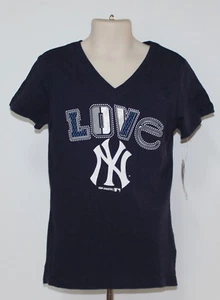 New York Yankees "Love Yankees" Original MLB Merchandise Mädchen SM 6/6X Shirt Neu mit Etikett - Bild 1 von 3