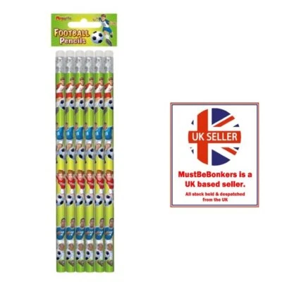 PLAYWRITE GROUP Football Pencils Pencil - Pinata Toy Loot Party Bag Fillers Birthday Gift Kids