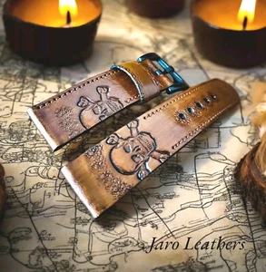 Cinturino orologio in vera pelle fatto a mano stile vintage per uomo e donna, idea regalo - Foto 1 di 8