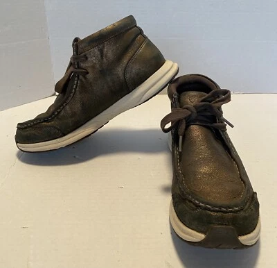 Ariat Spitfire Women’s Metallic Bronze Leather Lace Up Ankle Boots 10025949  8.5 - Image 1 of 4