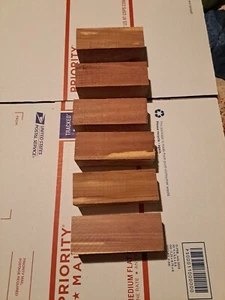 6) RED CEDAR DUCK CALL / TURNING BLANKS, 1-1/2" X 1-1/2" X 4" (+/- 1/8") - Picture 1 of 1