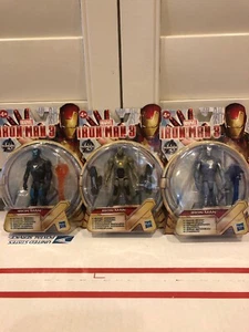 LOT OF 3 MARVEL IRONMAN 3 HYDROSHOCK  GHOST AMOUR  & GOLD SNAPACTION FIGURES NEW - Picture 1 of 9