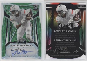 2023 Leaf Metal Green Kaleidoscope /2 Dontayvion Wicks #BA-DW3 Rookie Auto RC