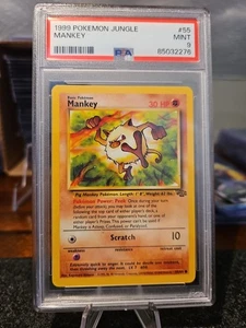 1999 POKEMON JUNGLE MANKEY #55/64 PSA 9 MINT  NEW SLAB - Picture 1 of 2