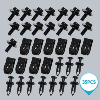 35 piezas pernos M6 y clips de tuerca en U motor debajo de la cubierta protector contra salpicaduras para Nissan Foto 1 de 4