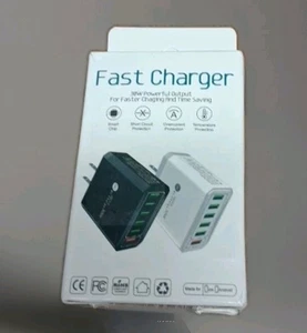 USB Charging Hub 6-Port Charging Hub 30W Powerful Fast Charge Output Black NEW - Picture 1 of 1