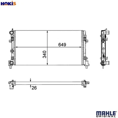 RADIATOR ENGINE COOLING CR 1096 000P FOR SKODA ROOMSTER/Praktik FABIA/II/Combi - Image 1 of 4