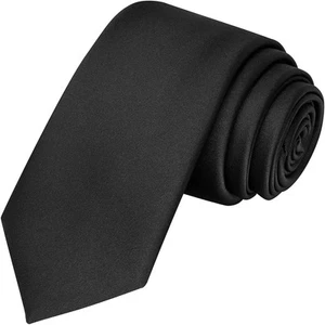 KissTies Boys Tie Satin Necktie For Teens Ties + Gift Box Black - Picture 1 of 6