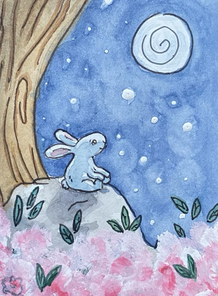 ACEO Original Mixed Media Painting Art - image 1 of 1