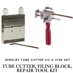Jewelry Miter Jig & Vise Set – Tube Cutter, Filing Block, Repair Tool Kit - Picture 1 of 7