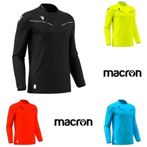 ECO SHIRT FOOTBALL SOCCER REFEREE PONNET LS - MACRON - Size 2XS - 3XL - Picture 1 of 18