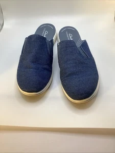 Zapatos sin cordones Clark's Cloudsteppers talla 7 1/2 M azul denim cómodos - Imagen 1 de 5
