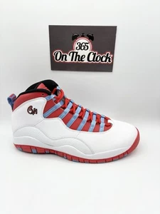 Air Jordan 10 Retro City Pack Bandiera Chicago Taglia 11 - Foto 1 di 4