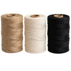 PerkDecor Twine String Natural Jute & Cotton 328ft x 3Pcs, 3 Color