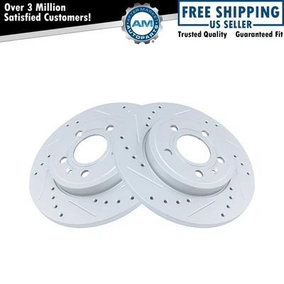 Rear Brake Rotors Set For 2005-2009 Audi A4 A4 Quattro - Image 1 of 4