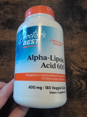 Ácido alfa lipoico Doctor's Best 600 mg 180 cápsulas vegetales Foto 1 de 4