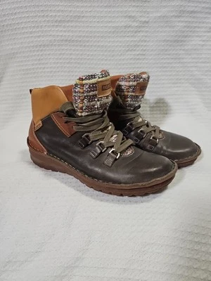 Pikolinos Cazorla Calfskin Olive Green Leather Womens Lace Up Ankle Boots Sz 38 - Image 1 of 4