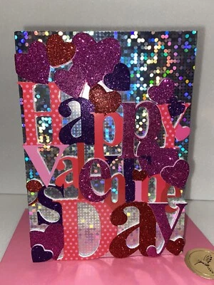 Papyrus Valentine's Day Card | Raised Hearts Holographic - Image 1 of 4