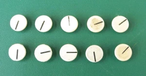 Lot Of 10 Used White 11.5mm .43" OD Collet Knob Caps For Neve Consoles. NE - Picture 1 of 2