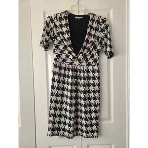 Annalee + Hope schwarz-weißes Kleid mit großem Hahnentrittmuster Damengröße 4 - Bild 1 von 5