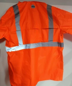 High Visibility Reflective Light Rain Jacket, Orange, XL 8366 Ergodyne GloWear - Picture 1 of 9