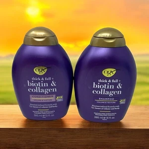 OGX Thick & Full + Biotin, Collagen Volumizing Hair Shampoo & Conditioner 13 oz - Picture 1 of 5