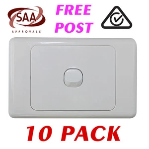 10 x 1 Gang Single Wall Switch - 2 Way Switching - Electrical Light Switch - SAA - Picture 1 of 4