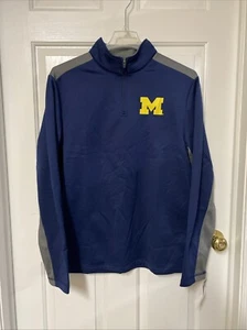 Fanatics Michigan Wolverines 1/4 Zip Pullover Jacket Navy Blue Men’s Size L NWT - Picture 1 of 7