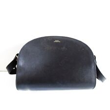 Auth A.P.C. Half Moon - Black Leather Shoulder Bag