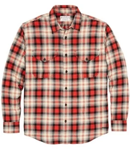 Filson Lightweight Alaskan Guide Shirt NEW 20248746 Red Iron Gray Flannel Check - Picture 1 of 7