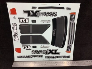 RC Model Car 1/8 Scale Truck Buggy Savage K5.9 XL body Sticker Decal DIY - Picture 1 of 2