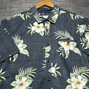 Rip Curl Hawaiian Shirt Men's L Blue Floral Short Sleeve Button Up Standard - Picture 1 of 16