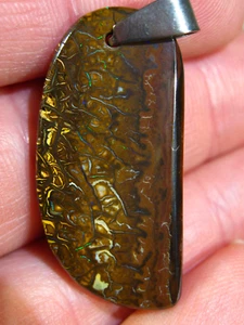30 cts Yowah Nuss Nut Opal Anhänger Boulder Matrix mit Schöner Zeichnug - Picture 1 of 1