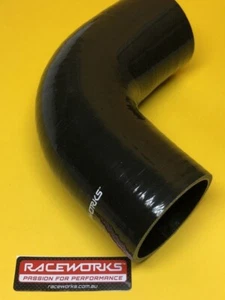 Raceworks SHE-090-175BK 90 degree 1.75" 45 mm Elbow Silicon hose pipe Black - Imagen 1 de 2