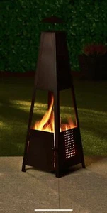 AL FRESCO ARIZONA CHIMINEA Outdoor Fire Pit - Modern Look- Patio Heating - Picture 1 of 2