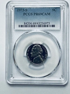 1973-S Jefferson Nickel PCGS PR69CAM - Image 1 of 4