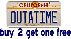 Adesivo paraurti Back to the Future / TARGA OUTATIME BTTF GoGoStickers - Foto 1 di 1