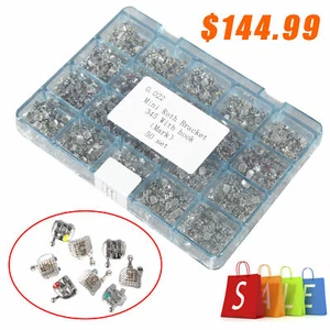 Dental Metal Orthodontics Brackets Brace MINI Roth.022 345 Hooks Mark u4rh - Picture 1 of 9