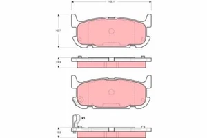 TRW GDB3318 Bremsbelagsatz, Scheibenbremse für MAZDA - Bild 1 von 1