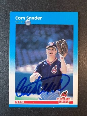 1987 Fleer Cory Snyder #260 signed autograph - 50% off 5 or more under $5 - Image 1 of 2