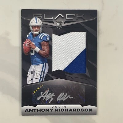 ANTHONY RICHARDSON #/199 AUTO Jumbo Dual Color Patch RPA 2023 Panini Black* - Image 1 of 4