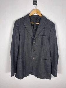 Pal Zileri Lab Herren Smoking Blazer Grau Wollsakko Gr. 48 Made in Italy - Bild 1 von 10