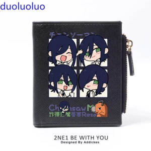 Chainsaw Man Reze Anime Black/White PU Leather Purse Zipper Short Wallet Gift - Picture 1 of 6