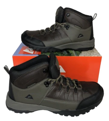 Ozark Trail Men's Meadows Waterproof Brown Leather Hiking Work Boots Size 12 NEW - Image 1 of 4