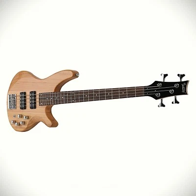Baixo natural de 4 cordas com traste de louro de 24 trastes, captadores HH, bolsa para shows - Imagem 1 de 4