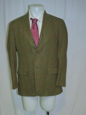 Polo Ralph Lauren Su Misura Green Plaid Tweed Three Button Sport Coat 42R - Image 1 of 4