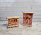 1/16 Scale Dollhouse Dressers 2  pieces Pink And Gold Decoupage 