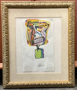 Juan Gómez Graffiti "Encendido" Color Lápiz Arte Enmarcado y Firmado Dibujo 2004 - Imagen 1 de 3